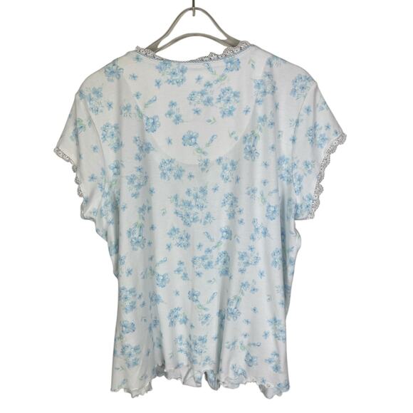 Eileen West Cotton Floral Pajama Pants Set Size Large Cottage Grandma Feminine - Picture 3 of 14